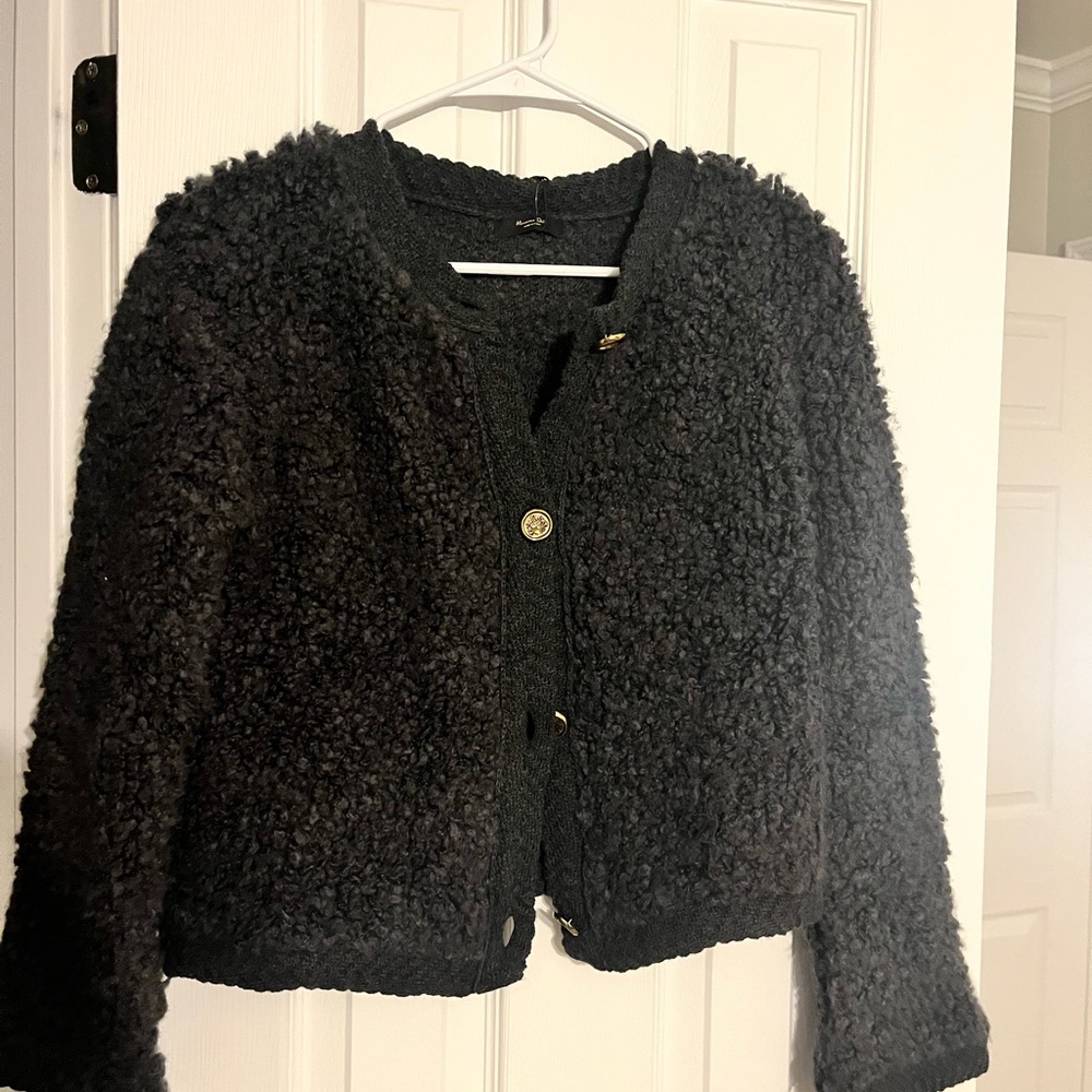 Massimo Dutti Charcoal Wool Jacket